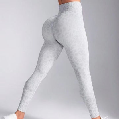 High Waisted Leopard Print Leggings for Women Butt Lift Quick Dry Yoga Pants for Outdoor Sports Running and High Intensity Workouts