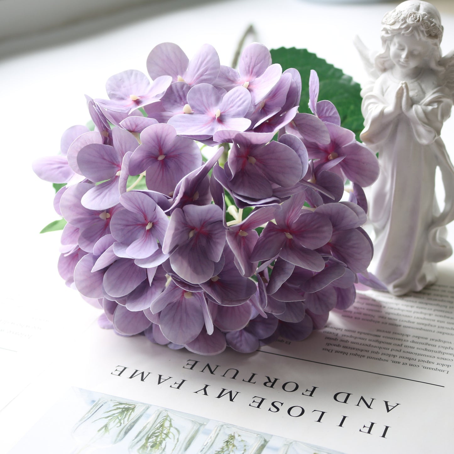 Lifelike Touch 3D Printed Large Hydrangea Faux Flower for Elegant Home Decor - Perfect for Living Room, Dining Table, and Coffee Table Centerpiece or Photography Prop