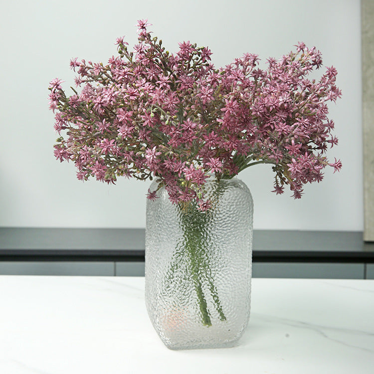 Elegant Simulated Flower Bouquet – Chic and Contemporary Decorative Arrangement for Home and Dining Spaces Featuring Exquisite Millet Flowers