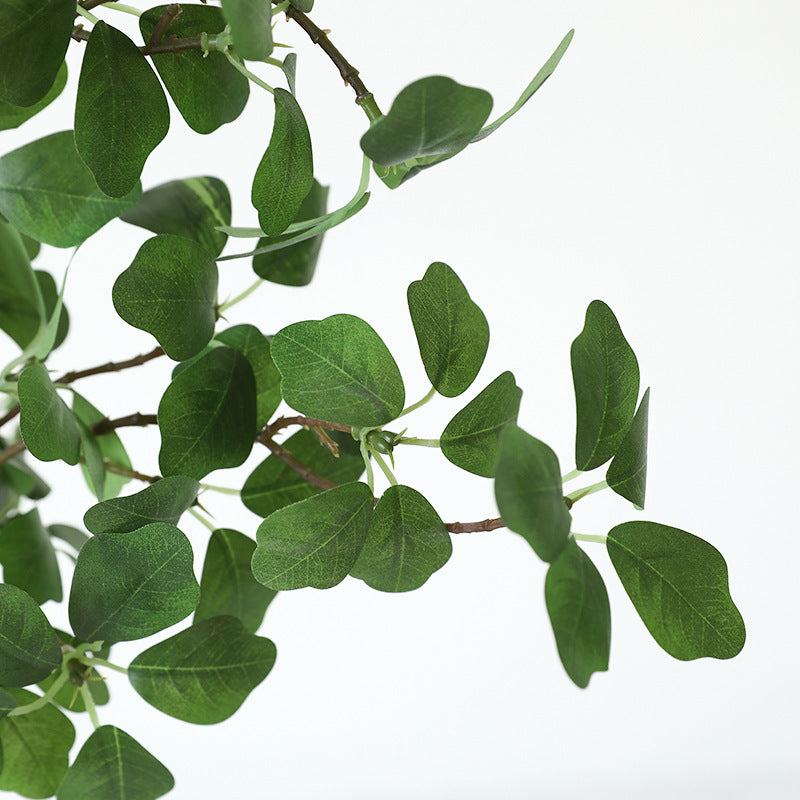 Lifelike Artificial Plant Ivy Lotus Leaves - Zen-Inspired Floral Arrangement with Realistic Long Branches for Home Living Room Decor