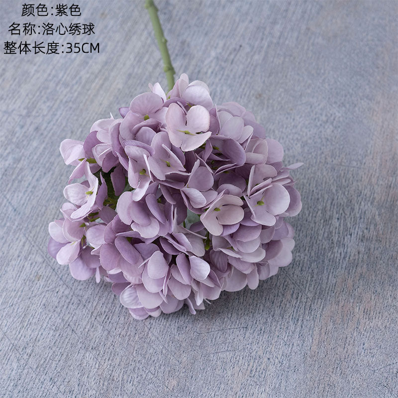 Realistic Hydrangea Macaron Floral Arrangement – Stunning Artificial Rose Plant Décor for Weddings & Events – INS Style - MW66773