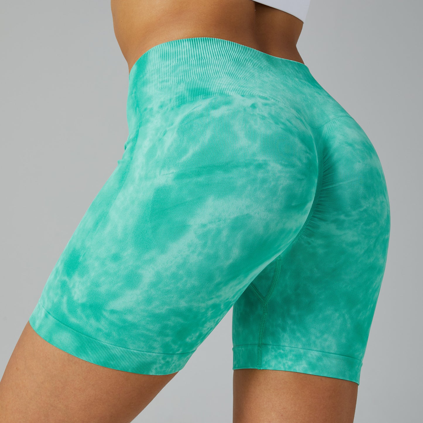 High Waisted Tie Dye Gym Shorts for Women Seamless Breathable Stretchy Yoga Pants with Butt Lifting Design for Every Workout