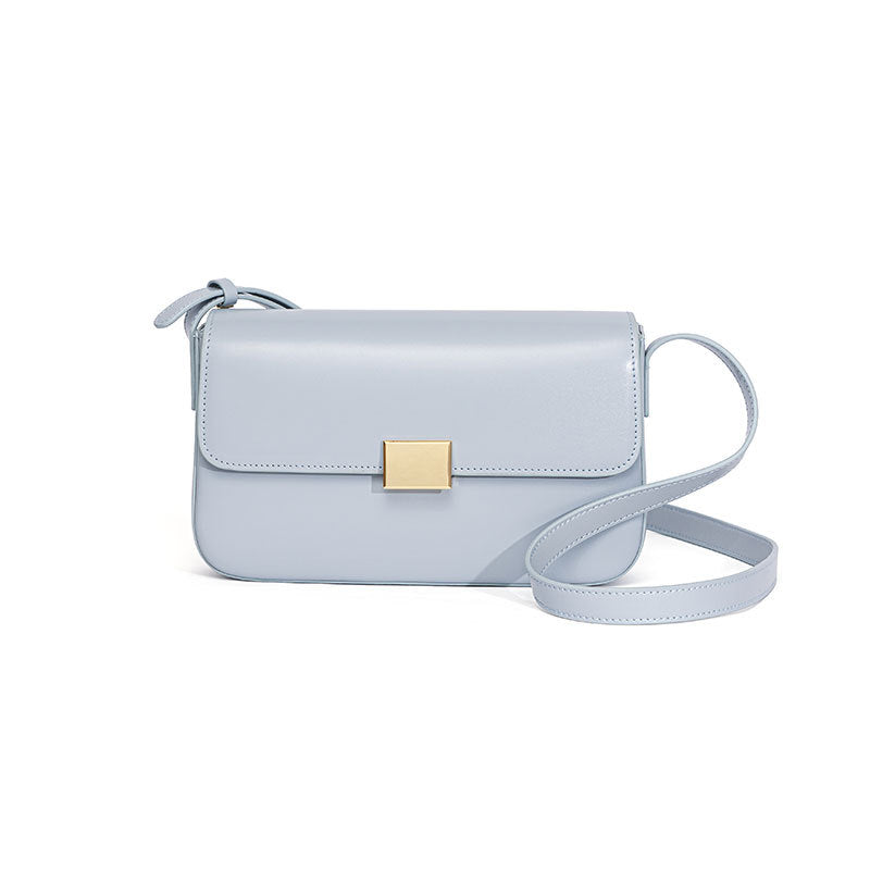 Elegant Candy Colored Luxury Women's Leather Shoulder Bag Versatile Small Square Crossbody Purse for Every Occasion