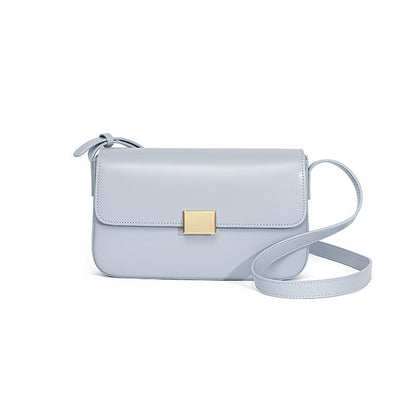 Elegant Candy Colored Luxury Women's Leather Shoulder Bag Versatile Small Square Crossbody Purse for Every Occasion