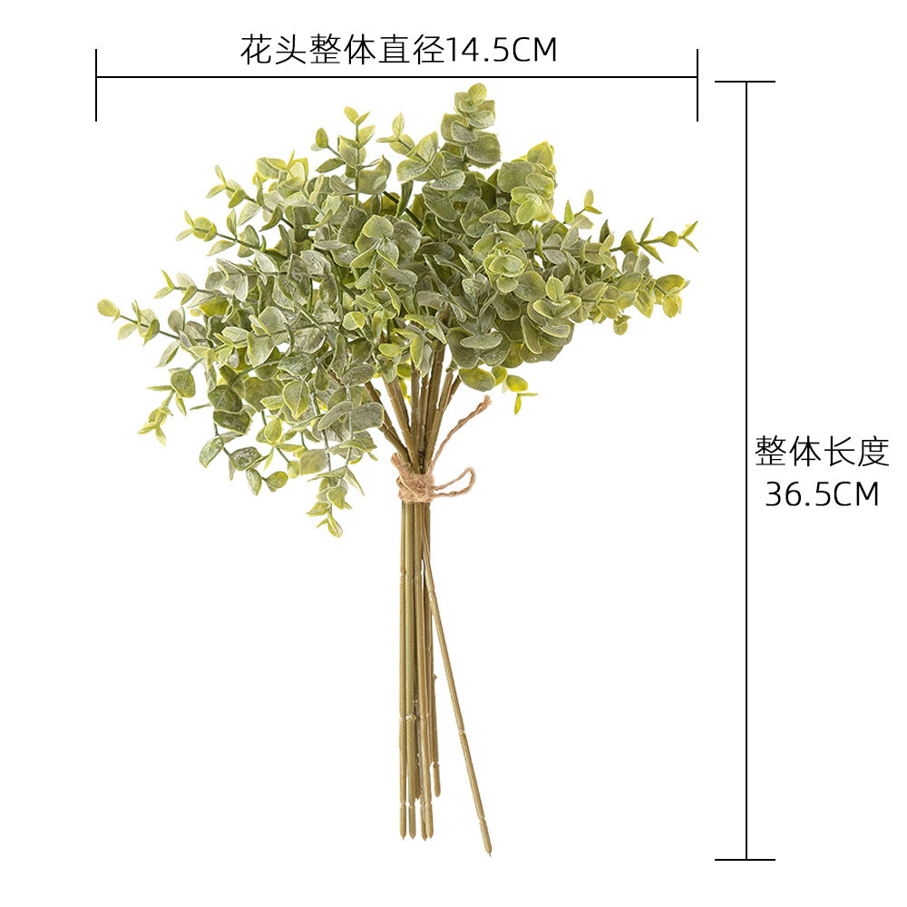 Stylish 11-Head Eucalyptus Faux Flowers for Home Decor - Perfect for Weddings, Events, and Everyday Elegance - INS-Inspired Design (Model MW79902)