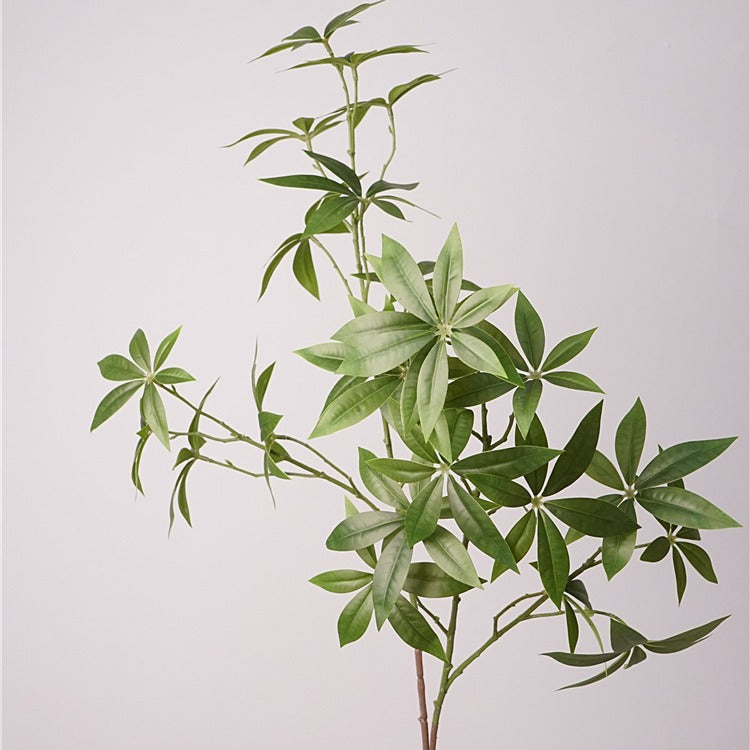 Elegant Nordic-style Faux Green Plant Single Branch Money Tree Decor - Perfect for Indoor Tabletop, Living Room Display, and Home Decoration