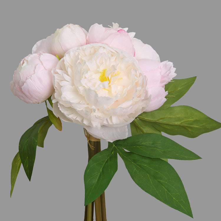 Luxurious Faux Peony Flower Bouquet - Elegant Home Decor for Living Room, TV Stand, and Entrance Display, Perfect for Photography Props