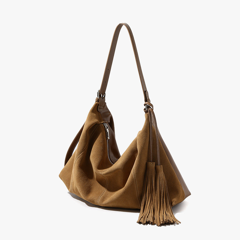 Luxurious Women's Bronze Tote Bag Chic High Gloss Vegan Leather Suede Finish for Fashion Forward Elegance