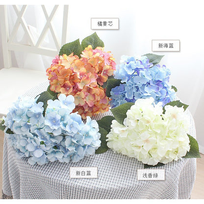 Elegant 5-Head Hydrangea Artificial Flowers - Realistic Silk Floral Arrangements for Weddings, Events, Hotels, and Home Decor