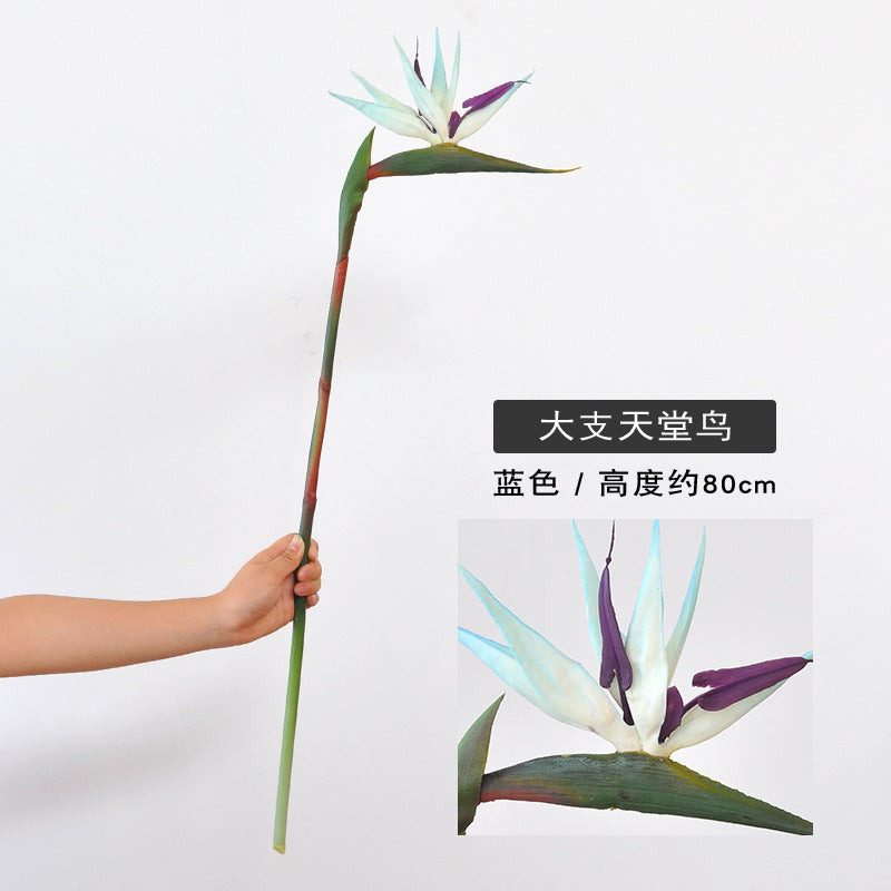 Realistic Bird of Paradise Faux Flower - Large Single Stalk for Hotel Home Decor, Elegant Floral Arrangements, Wedding Celebrations, and Stunning Photography Props