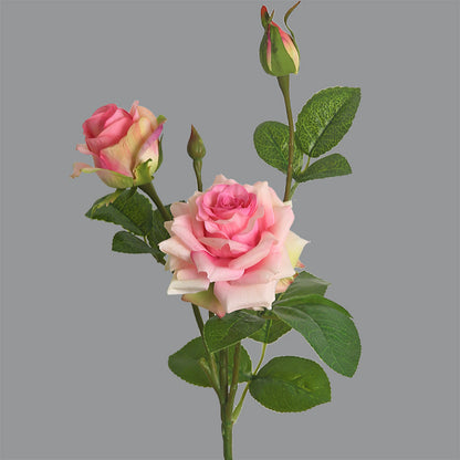 Luxurious Touch - Moisturizing Faux Rose Flower Arrangement for Elegant Living Room and Dining Table Décor, Featuring Three-Tiered Realistic Roses