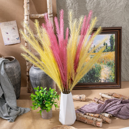 Stylish Faux Grass Plume Flower Bouquet for Home Decor – Perfect for Weddings & Events, Decorative Aisle Markers & Flower Walls – MW09911