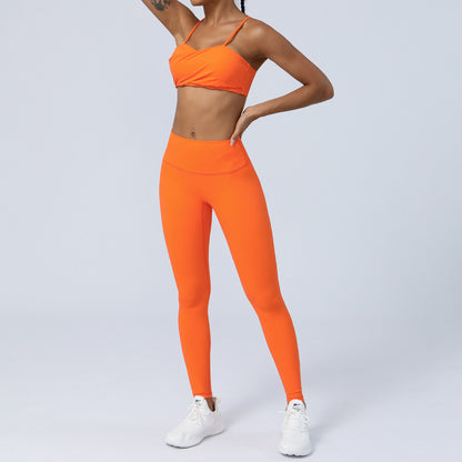 High Waisted Peach Butt Yoga Set for Women Quick Dry Breathable Fitness Outfit Ideal for Gym and Outdoor Workouts