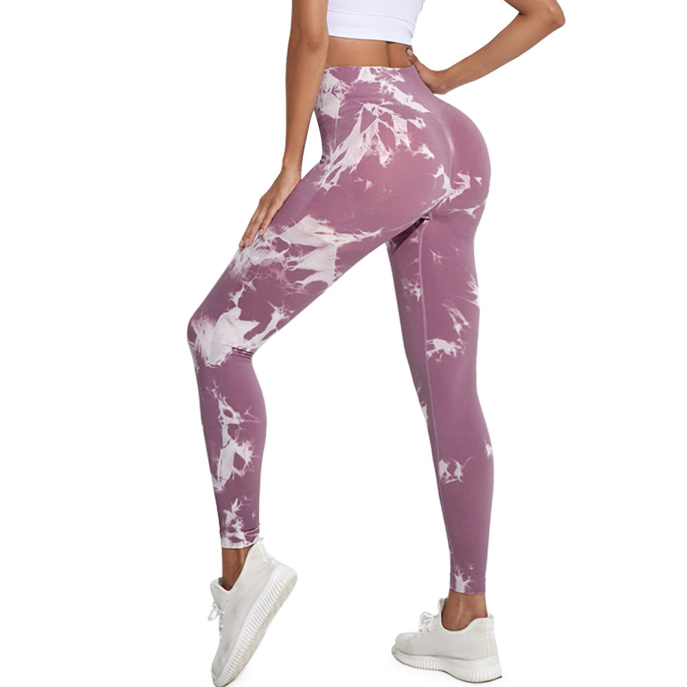 High Waisted Seamless Tie Dye Yoga Leggings for Women Sculpting Tummy Control and for Fitness and Fashion