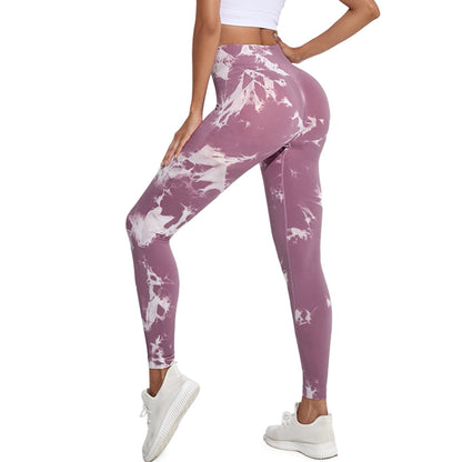 High Waisted Seamless Tie Dye Yoga Leggings for Women Sculpting Tummy Control and for Fitness and Fashion