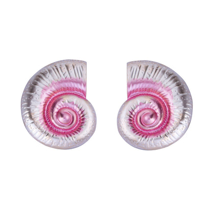 Chic Multi-Color Seashell Earrings for Women - Beach Vacation Inspired, Minimalist Metal Ocean Series Design
