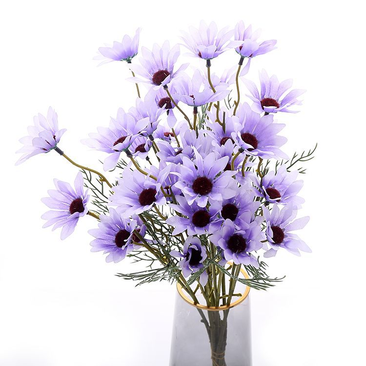 Charming Faux Chamomile Daisy Bouquet - Realistic Plastic Flowers for Home Décor, Living Room Accents & Photography Props