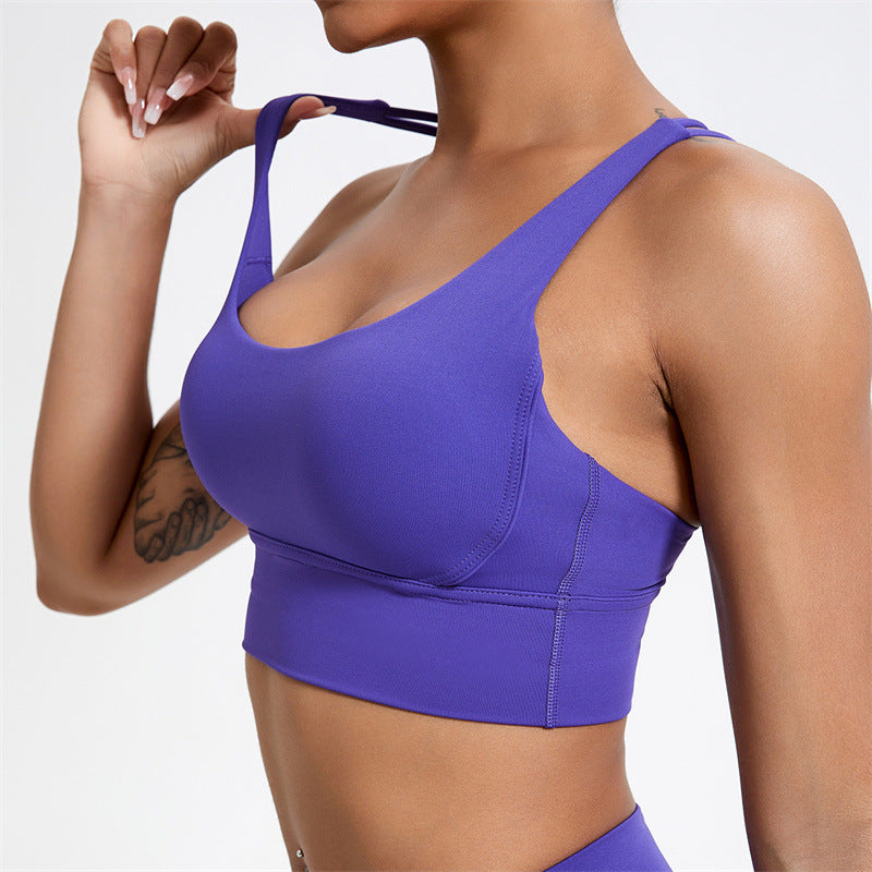 Sports Bra with Adjustable Straps for Enhanced Support for Running Yoga and Gym Workouts Shock Absorbing Seamless Design for Comfort and Fit