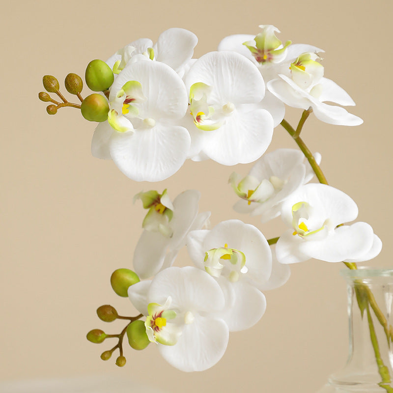 Stunning 5-Head Luxury Orchid Artificial Flowers -  Quality, Soft Touch, Perfect for Wedding and Home Décor, Elegant Floral Arrangements and Stylish Centerpieces