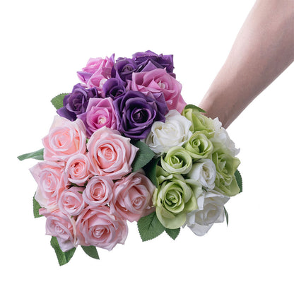 Realistic Artificial Rose Bouquet for Weddings - Stunning Faux Flower Handheld Arrangements Perfect for Home Décor and Event Decoration