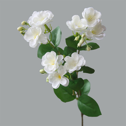 Single Artificial Jasmine Flower - Realistic Faux Floral Arrangement for Living Room, Dining Table, and Coffee Table - Perfect Home Decor with Rustic Garden Charm