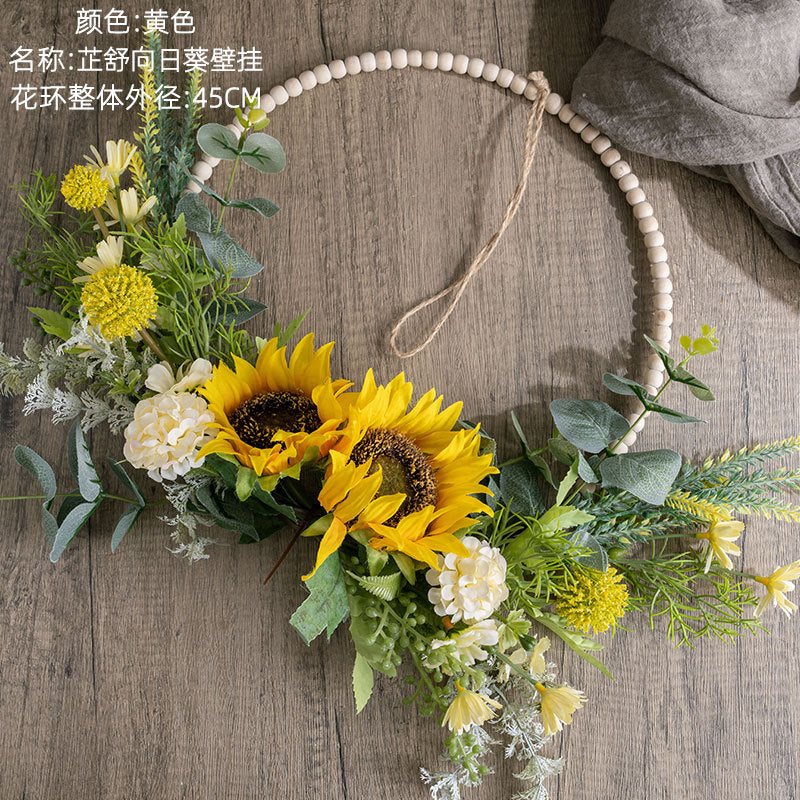 Zhishu Artificial Sunflower Wall Decor - Beautifully Crafted Faux Flower Bouquet for Home Decoration, Perfect for Wall Hangings and Unique Interior Accents - Model CF01290