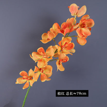 Realistic Phalaenopsis Orchid Silk Flower - Single Stem Artificial Decor for Indoor Styling, Photography Props & Home Accents