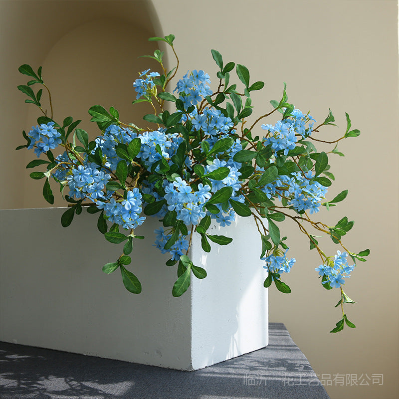 Elegant Blue Mist Artificial Flowers for Home Decor - Simple and Chic Wedding Decorations, Perfect Props for Photography