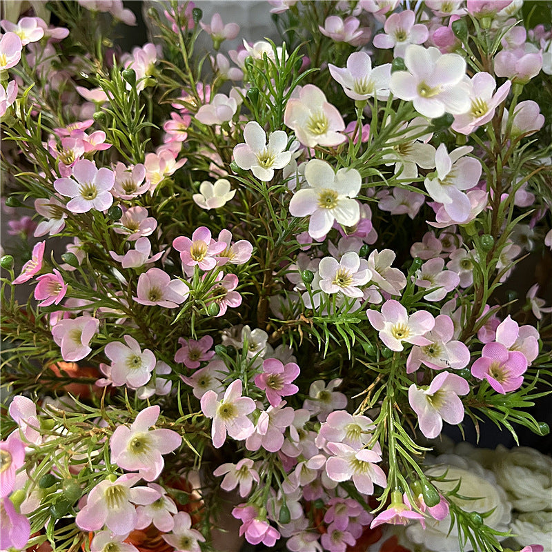 Realistic Australian Waxflower Artificial Floral Decor - Perfect for Home Décor, Bridal Bouquets, Photography Props, and Silk Flower Arrangements