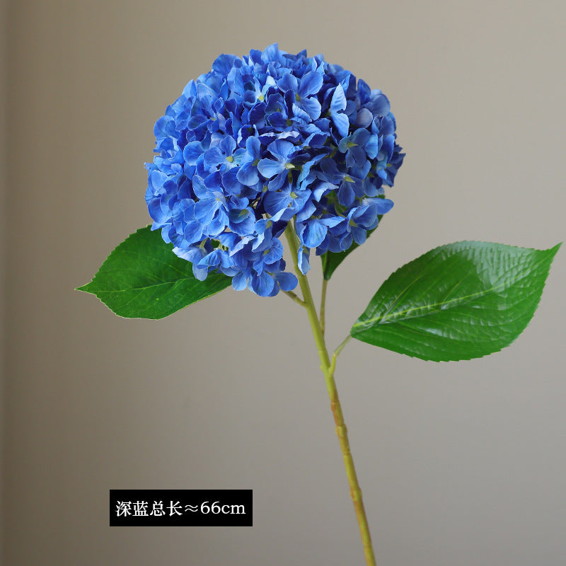 Single Stem Faux Silk Hydrangea - Elegant European Style Home Decor, Perfect for Photography Props and Floral Arrangements