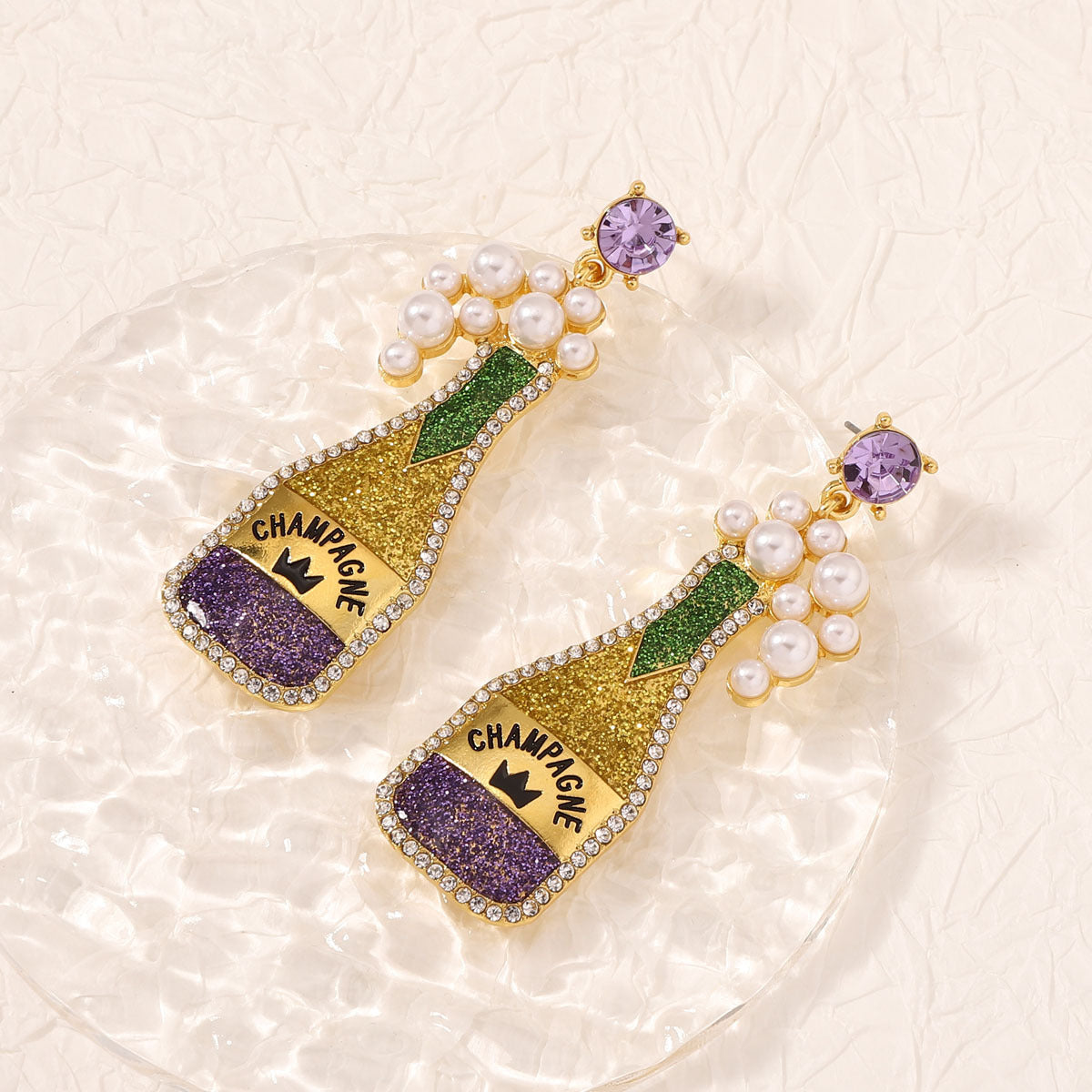 Chic Luxury Festival Cute Wine Bottle Earrings - Versatile  Arrival Studs for Effortless Style