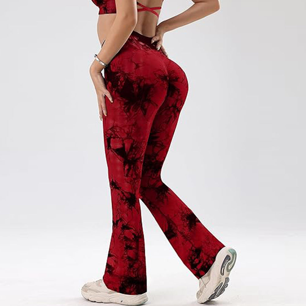 High Waisted Tie Dye Wide Leg Yoga Pants for Women Comfortable and Stretchy Fitness Leggings for Working Out and Casual Wear