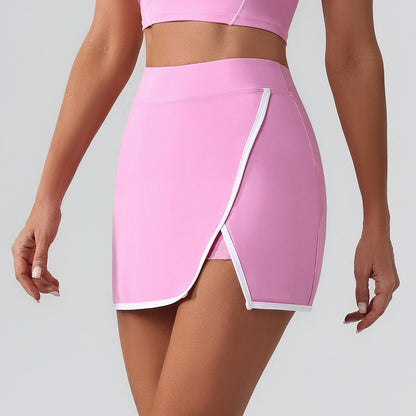 High Waisted Breathable Yoga Skort Mini Skirt with Built In Shorts for Running Fitness and Tennis Anti Exposure Sports Skirt with Comfort and Flexibility