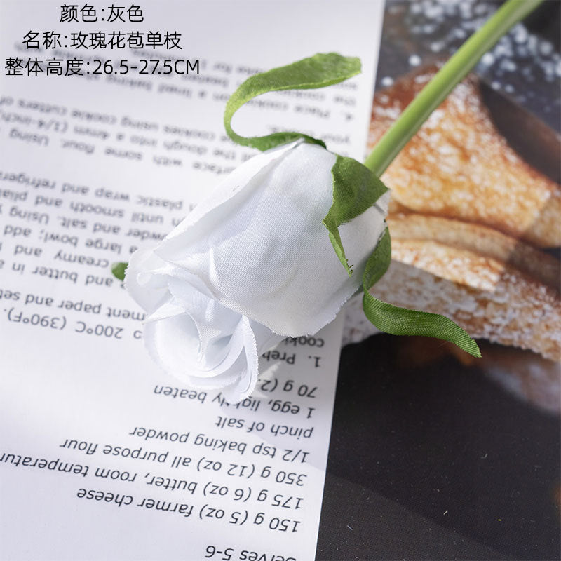 Elegant Artificial Rose Bud Stem Flower - Perfect for Weddings, Home Decor, and Event Decorations | PJ1004