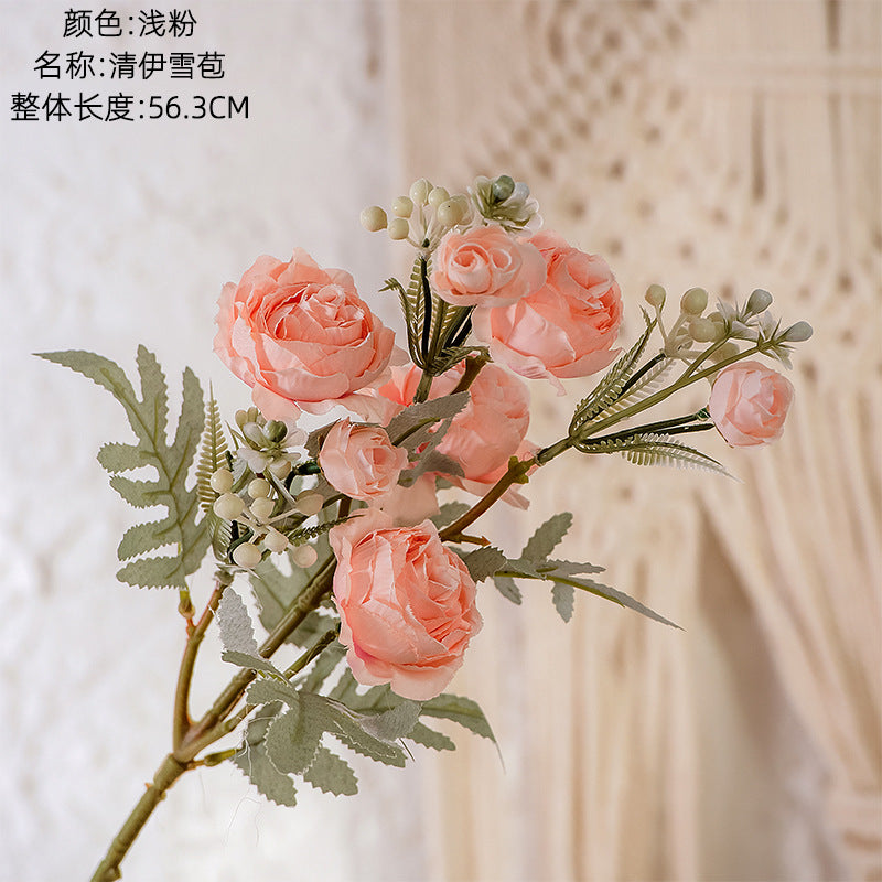 Lush Green Plant Artificial Floral Arrangement - Elegant Faux Flowers for Weddings and Home Decor - Trendy INS Style Decorative Piece MW83112