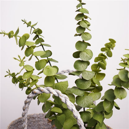 Realistic Eucalyptus Bush with Round Leaves - Stunning Faux Greenery Decorative Accent for Home, Weddings, and Event Decor