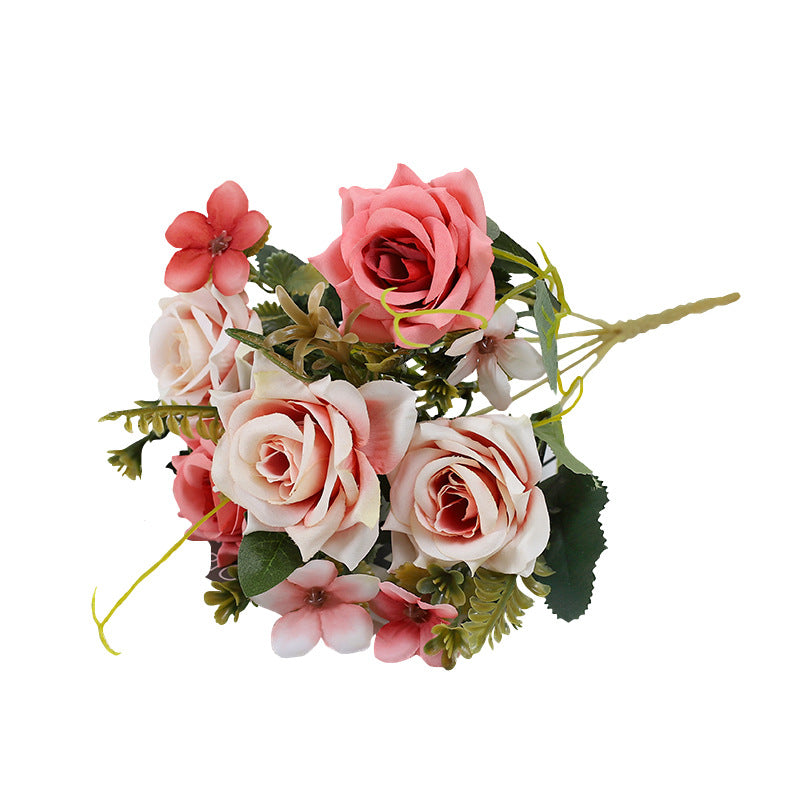 Lifelike Faux Rose Bouquet – Stunning Silk Floral Arrangement for Home Décor, Living Room Accent, and Wedding Decor