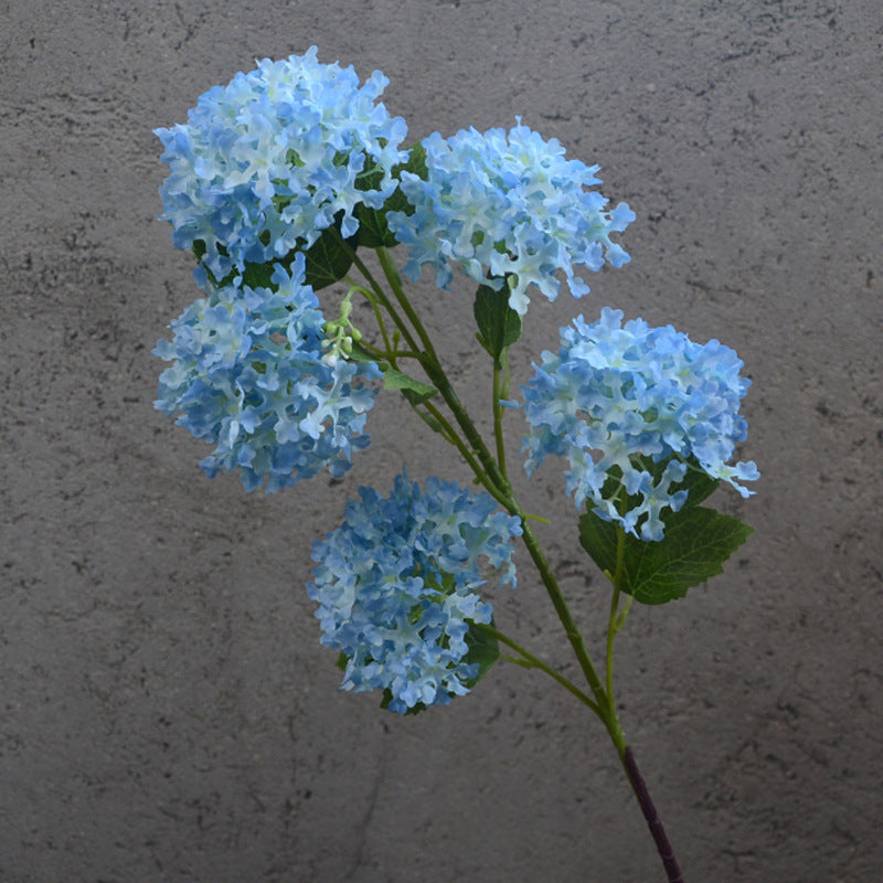 5-Piece Faux Hydrangea Snowball Floral Arrangement - Beautiful Silk Flowers for Wedding Decorations, Event Centerpieces, and Home Decor - Perfect for Celebrations and Special Occasions