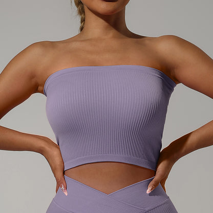 High Elastic Seamless Strapless Bra Breathable One Piece Crop Top for Comfort and Coverage for Sports and Everyday Wear