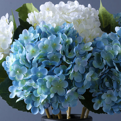 Realistic Artificial Hydrangea - Stunning White 11-Branch Floral Stem Perfect for Home Decor, Weddings, and Special Events