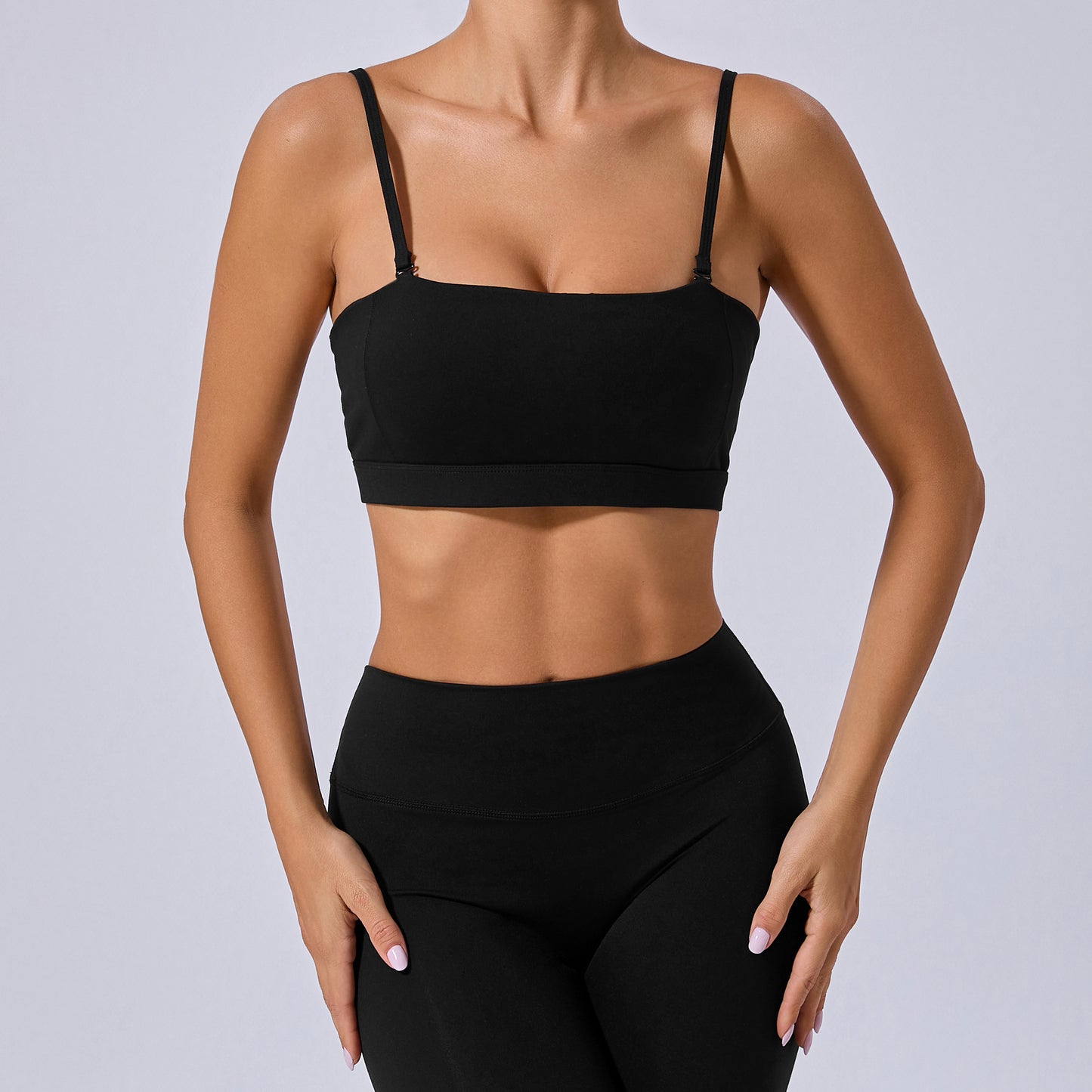 Versatile Removable Shoulder Strap Anti Slip Sports Bra Crop Top for Yoga Running and Fitness for Active Wear and Outdoor Workouts Style No 31462