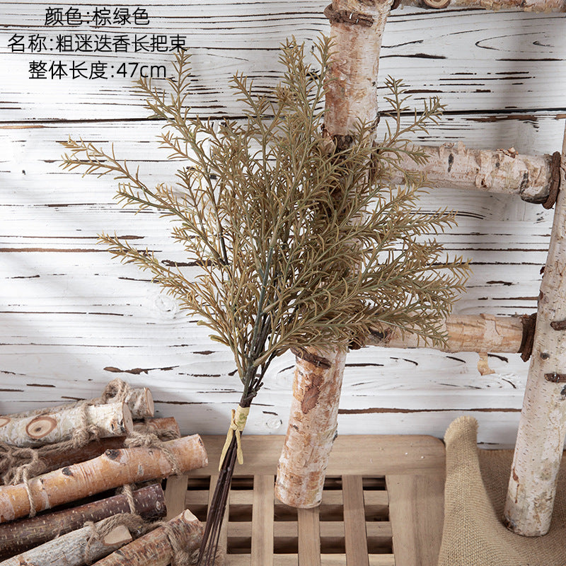 Elegant Long-Handled Faux Rosemary Stems - Perfect for Wedding Decor, Home Accents, and INS-Style Arrangements | YC1088