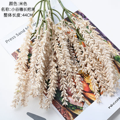 Realistic Dried Grass and Miniature Grain Faux Flowers - Stunning Greenery for Wedding Decor, INS Style YC1082