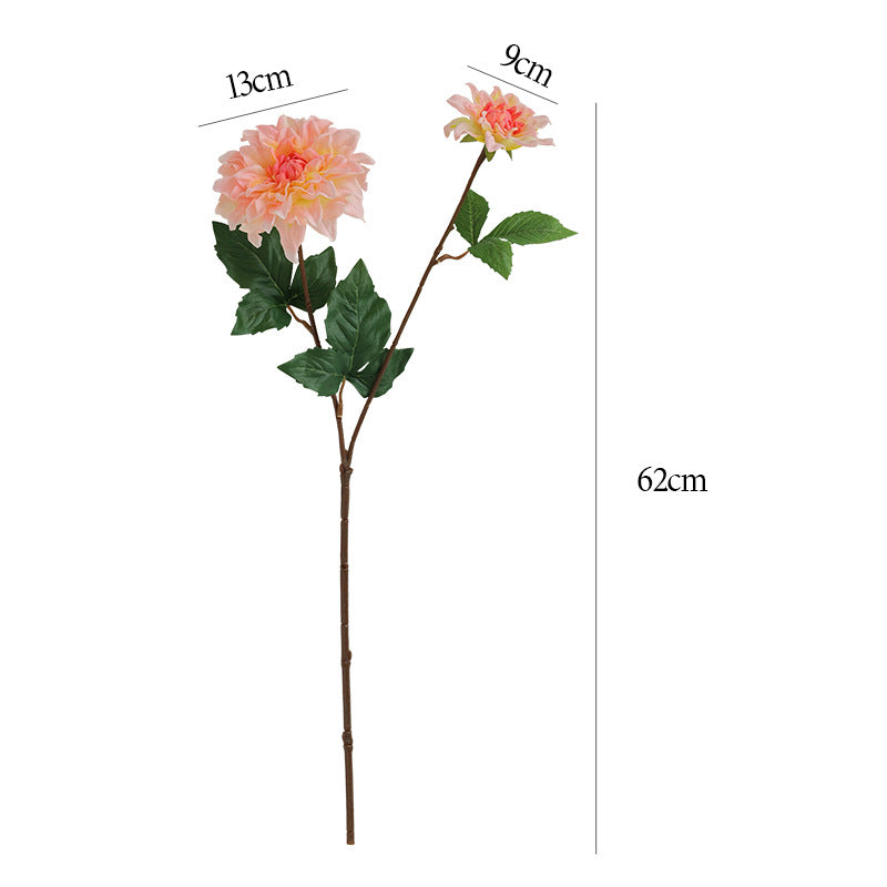 Realistic Touch Moisturized Double-Headed Dahlia Artificial Flowers for Stunning Wedding Archway and Home Decor