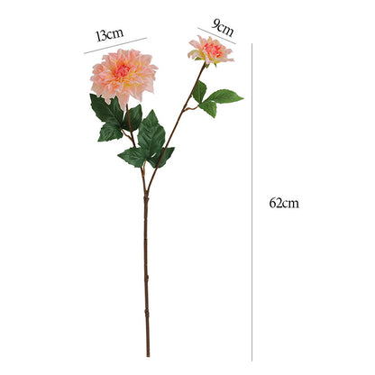 Realistic Touch Moisturized Double-Headed Dahlia Artificial Flowers for Stunning Wedding Archway and Home Decor