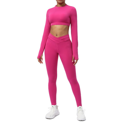 Women's Cross Back Sports Bra and High Waisted Leggings Set Padded Yoga Outfit for Outdoor Fitness and Workout Sessions