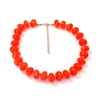 Personalized Colorful Macaron Beaded Necklace for Women - Perfect for Spring/Summer Vacation Vibes, Trendy Jewelry Accessory