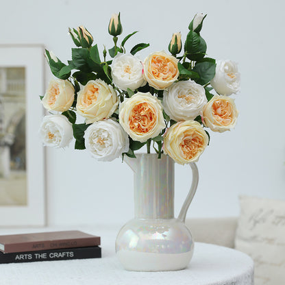 Realistic Touch Austin Rose Flowers for Weddings | Elegant Faux Floral Decor, Perfect for Photography Props and Table Centerpieces