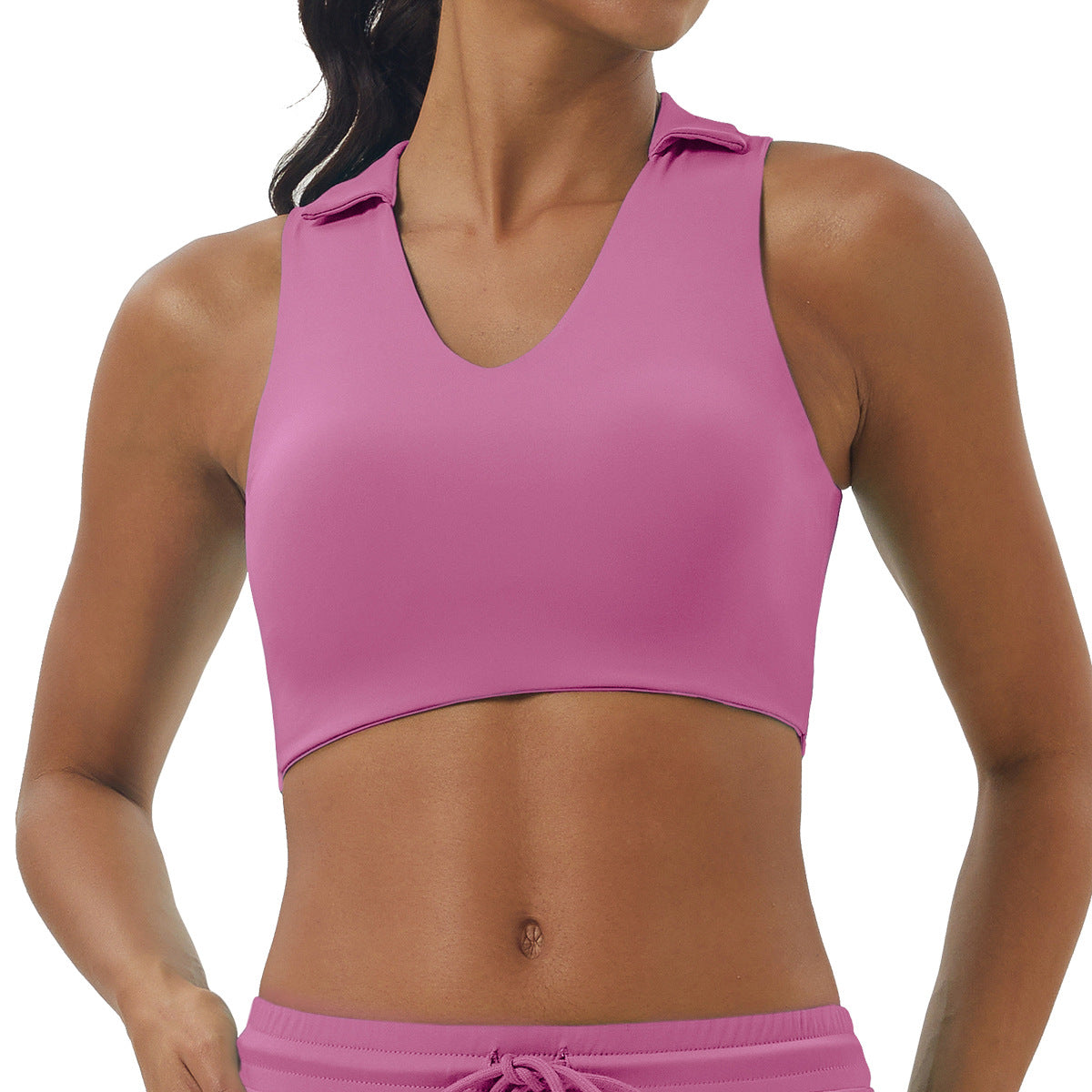 Sports Bra with Adjustable Straps and Foam Padding Comfortable Shock Resistant Yoga and Running Top for Outdoor Fitness Activities