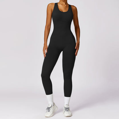 Seamless Full Body Yoga Bodysuit for Women Tummy Control Comfortable Fit and Back Design Activewear for Workouts and Daily Wear